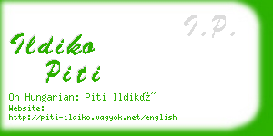 ildiko piti business card